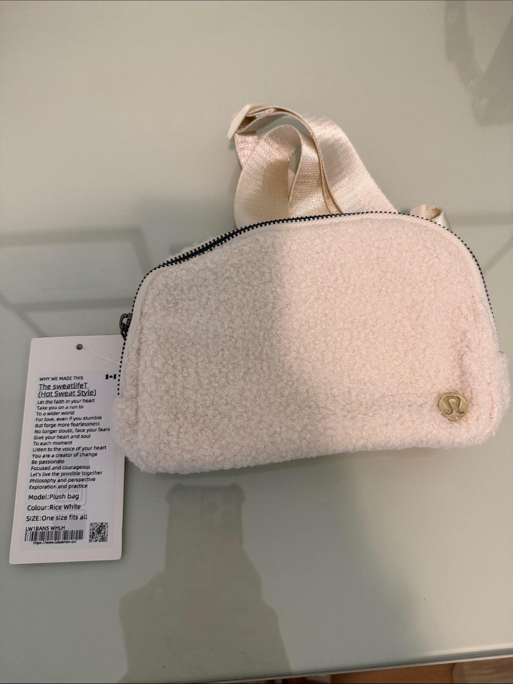 lululemon Cream sherpa Crossbody Pouch